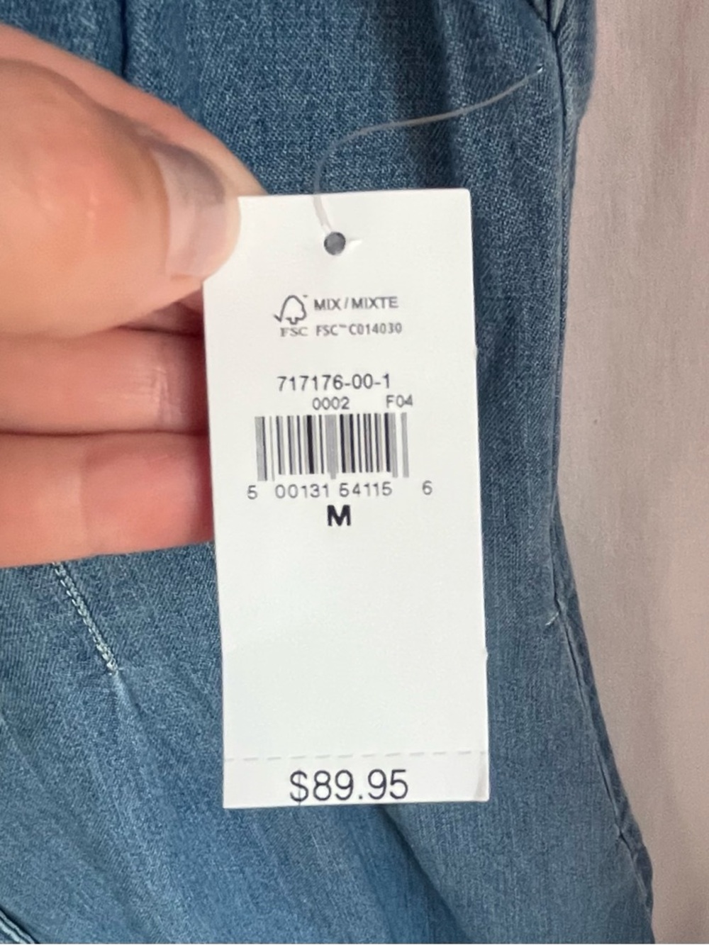NWT GAP Fit & Flare Denim Button-Front Midi Dress - Picture 8 of 11